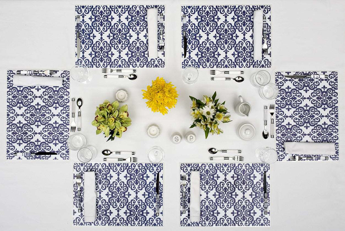 Rectangle Dailies® | Navy Damask (2-Pack) - TingeDaily
