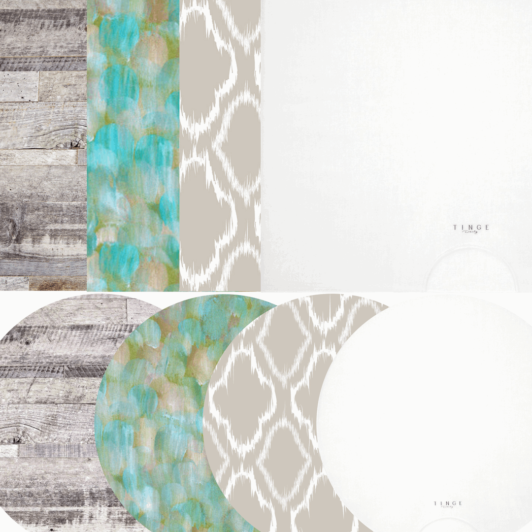 Serene Settings | 6 Placemats + 18 Dailies in 3 Prints - TingeDaily