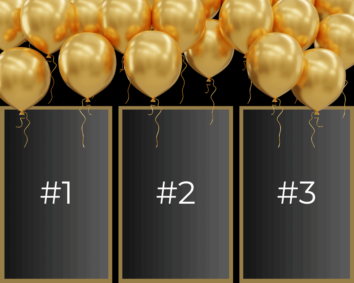 Rectangle Dailies® | The Metallic Balloon Photo Collage Dailie