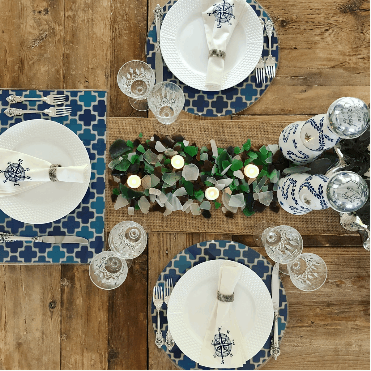 Rectangle Dailies® | Blue Mosaic (2-Pack) - TingeDaily