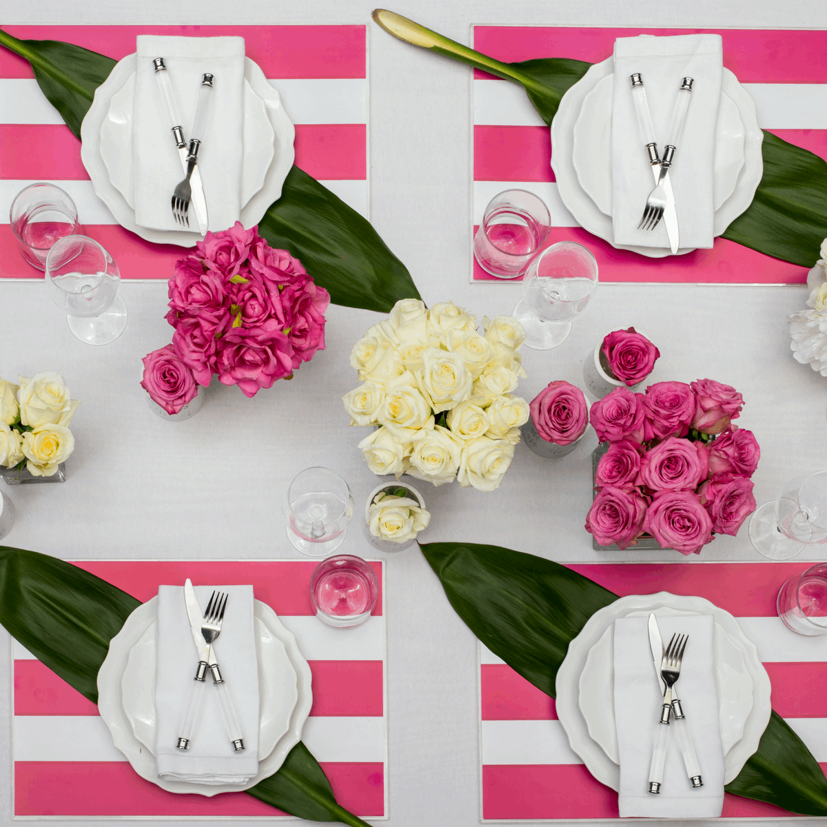Rectangle Dailies® | Pink Cabana Stripe (2-Pack) - TingeDaily