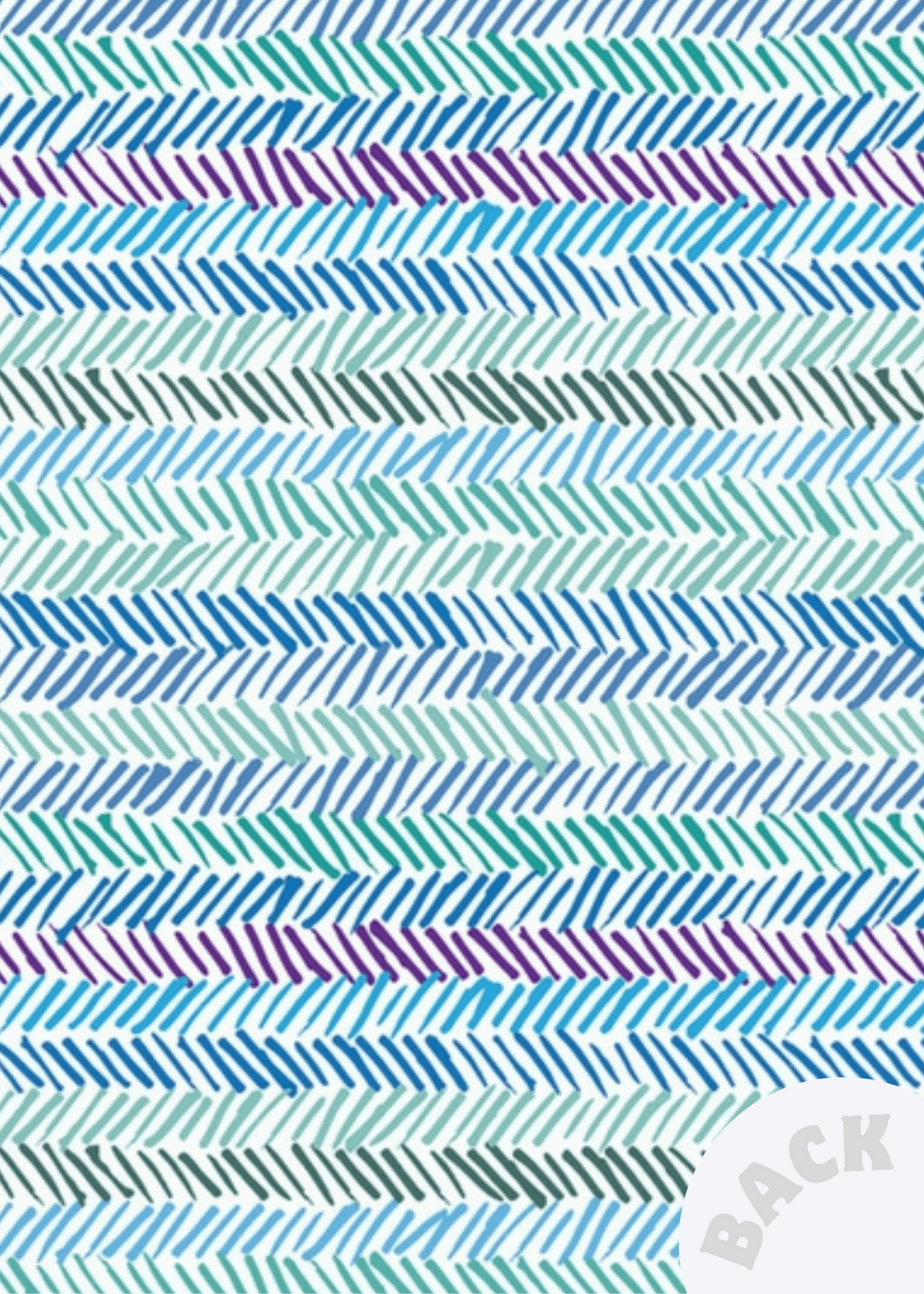 Menu Card | Aqua Herringbone