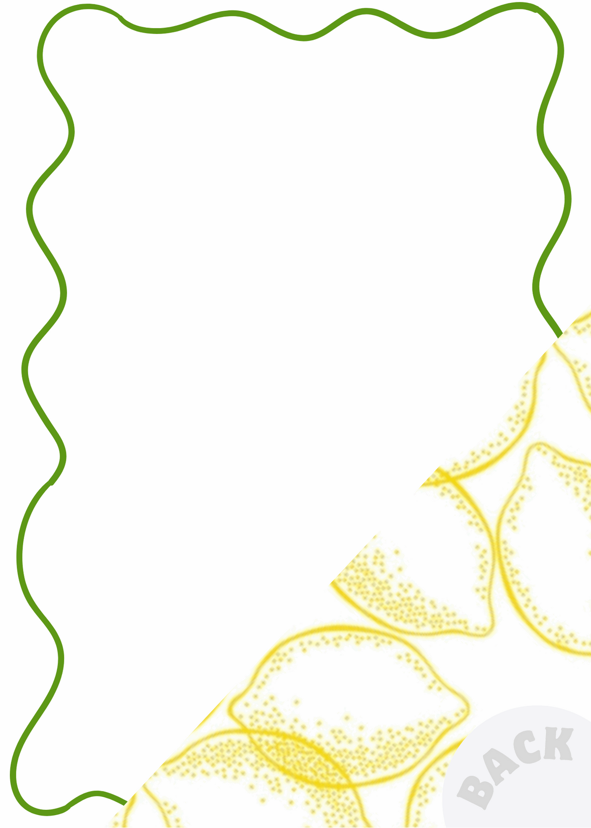 Menu Card | Green Lemons
