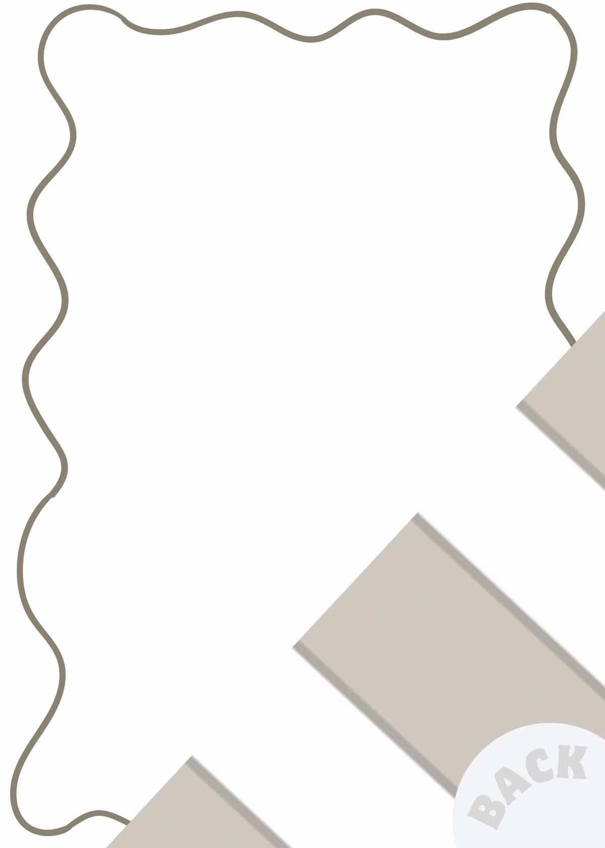 Menu Card | Neutral Cabana Stripes