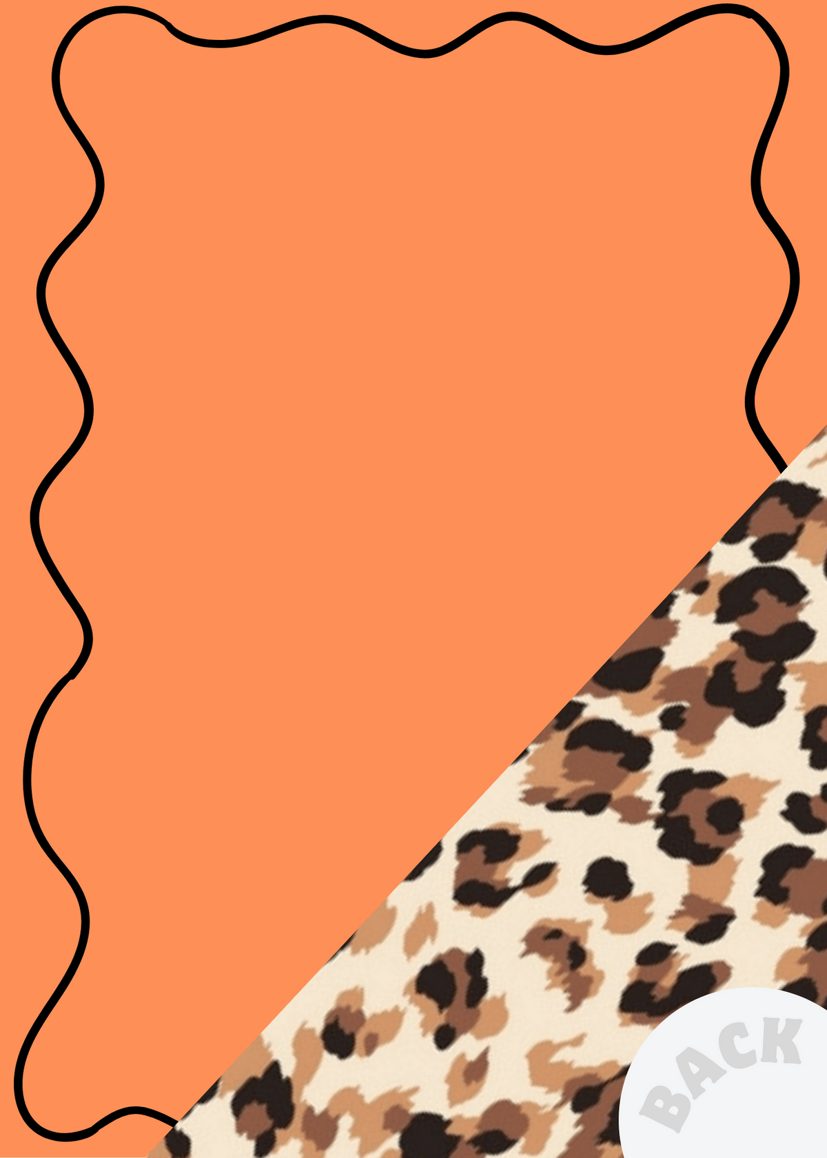Menu Card | Orange Cheetah