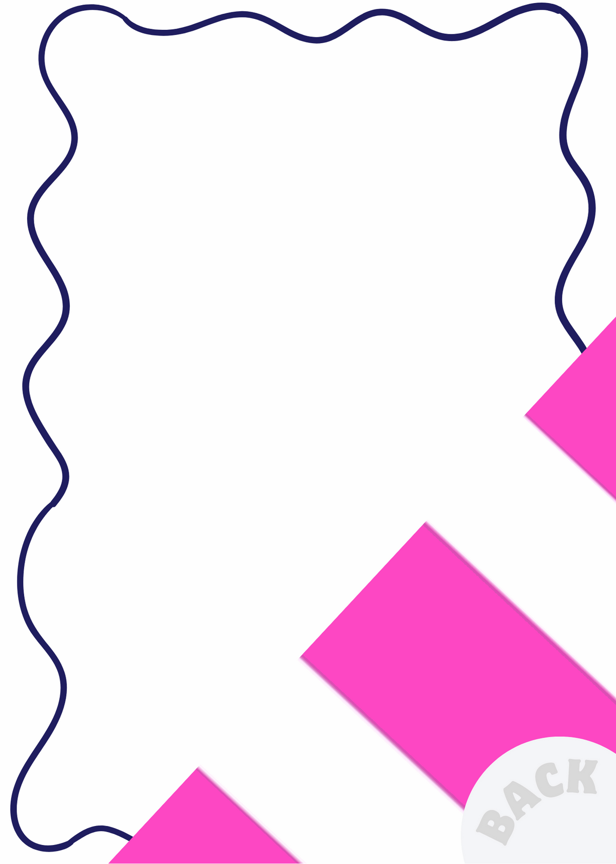 Menu Card | Navy & Pink Cabana