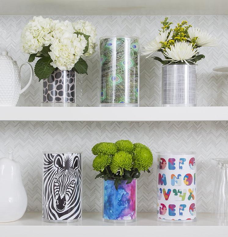 Vase Dailie Insert | White Crosshatch - TingeDaily