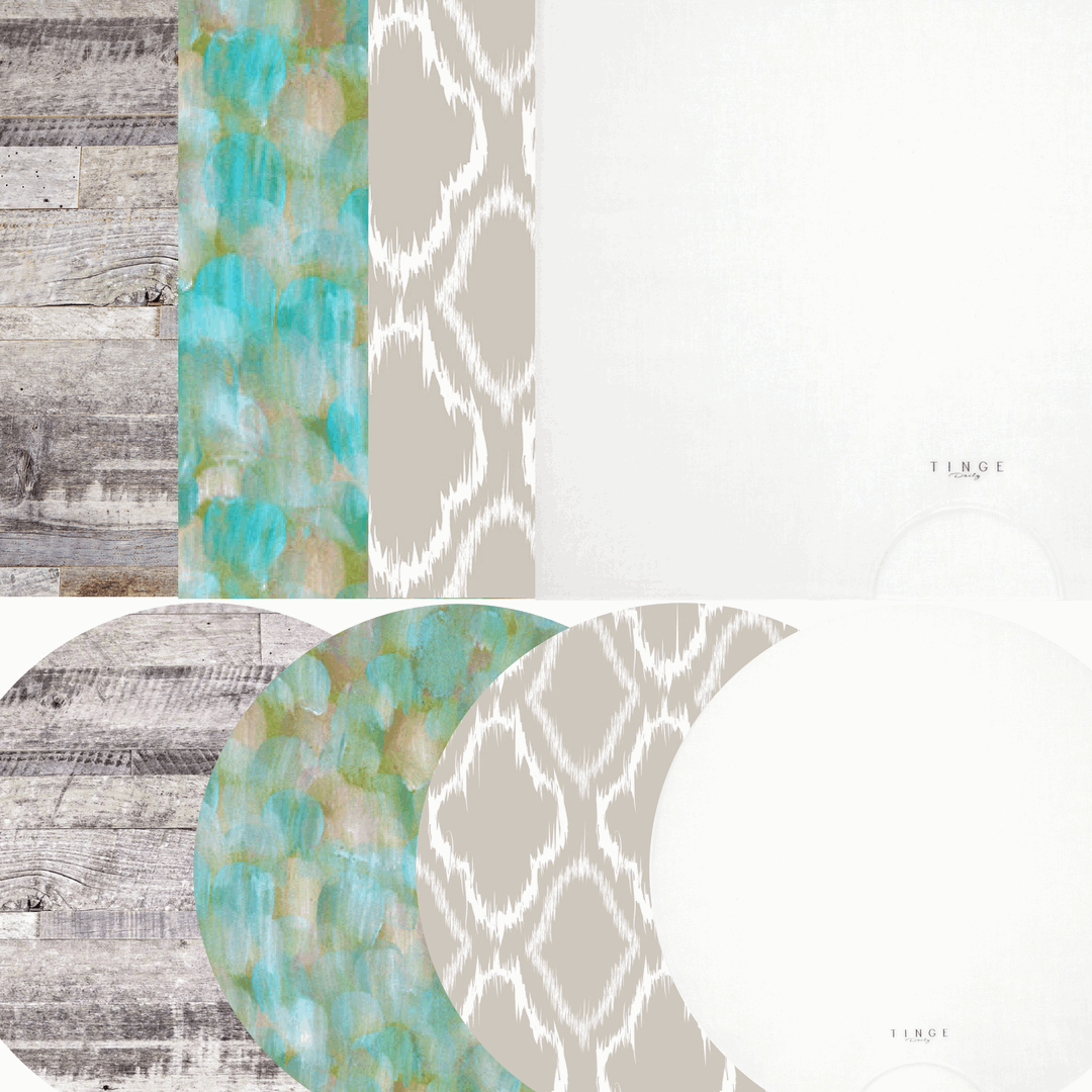 Serene Settings |  6 Placemats + 18 Dailies in 3 Prints - TingeDaily