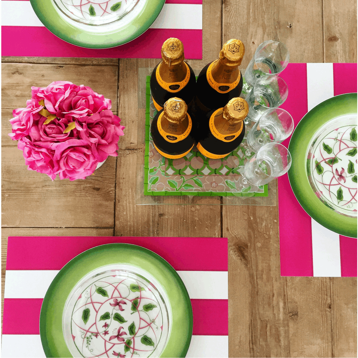 Rectangle Dailies® | Pink Cabana Stripe (2-Pack) - TingeDaily