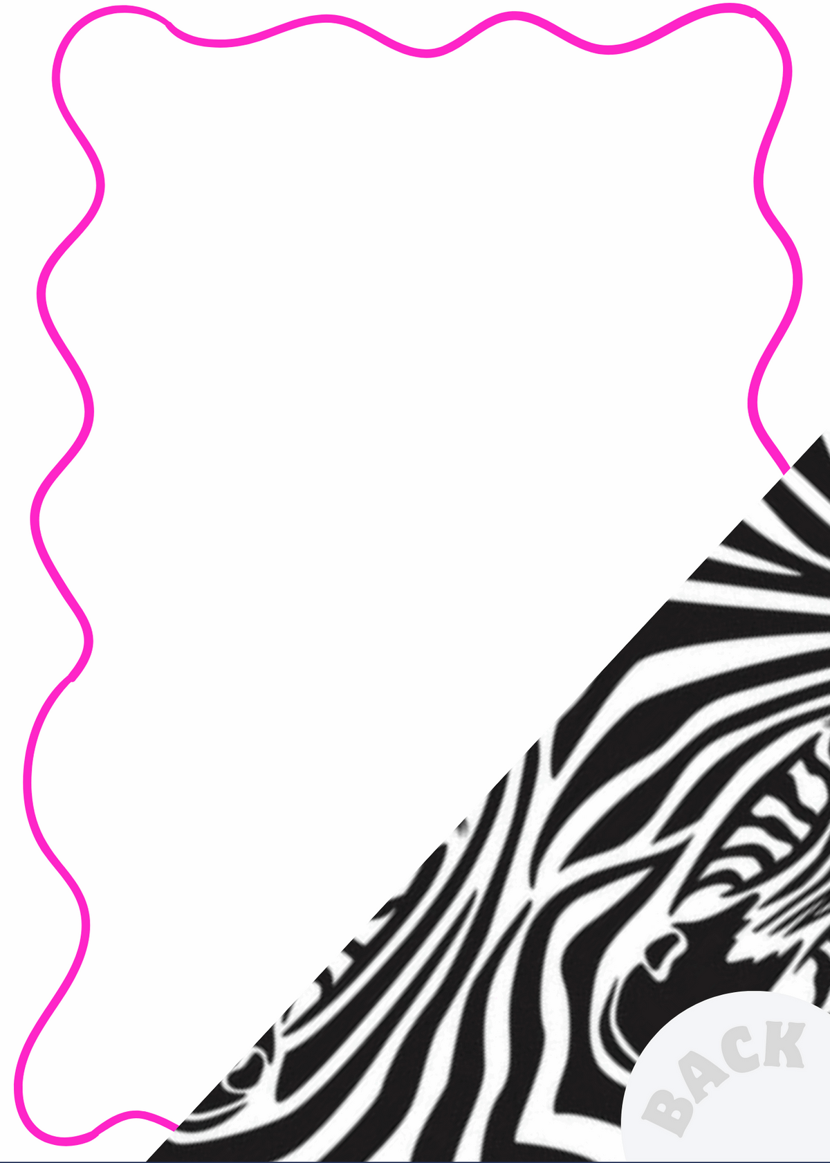 Menu Card | Pink Zebra