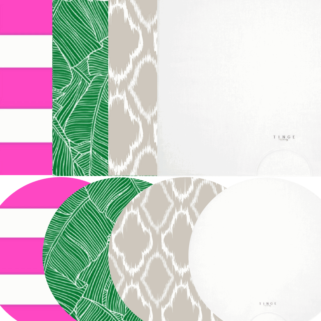 Table Pop Package | 6 Placemats + 18 Dailies® in 3 Prints - TingeDaily