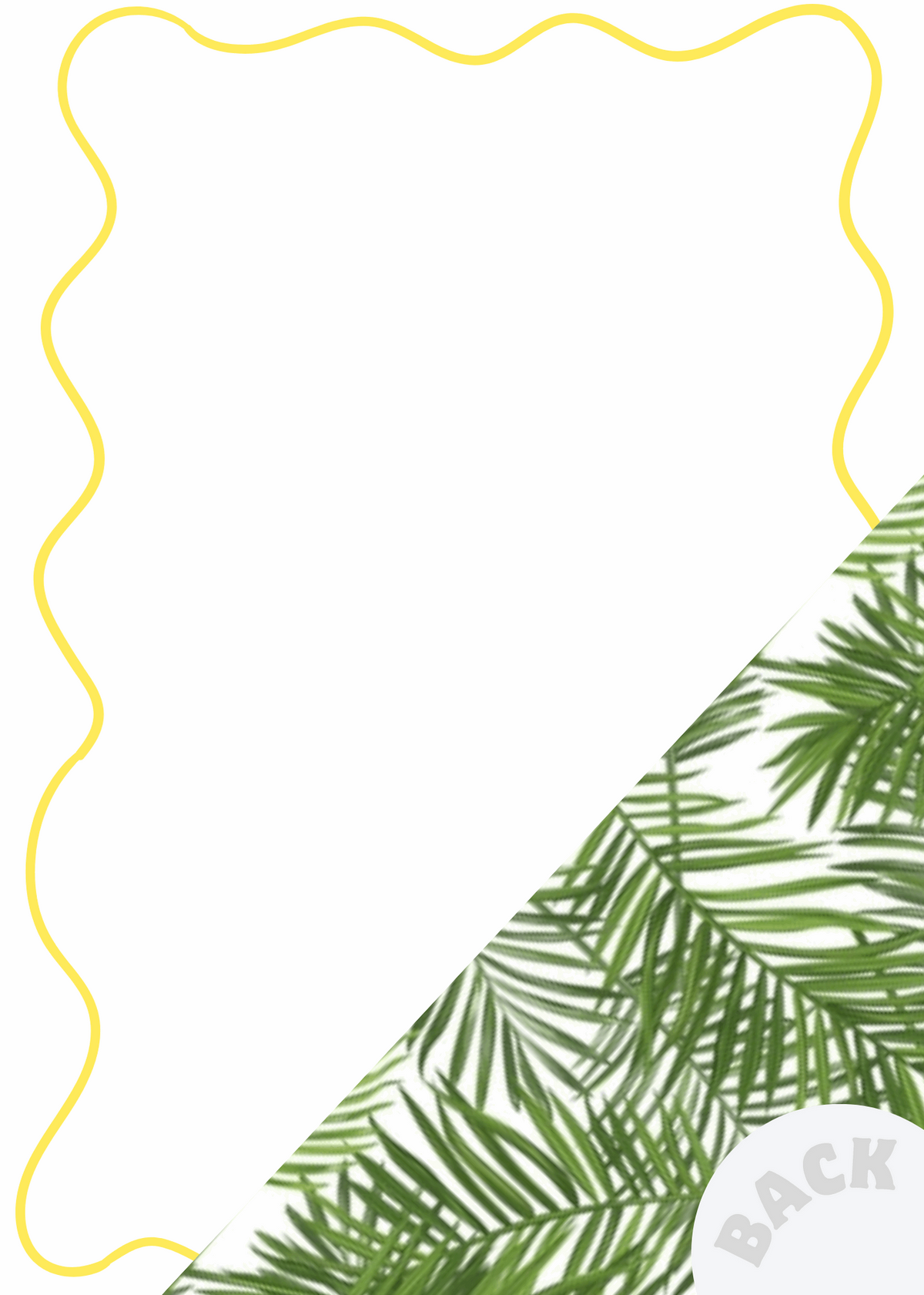 Menu Card | Tropical Palms